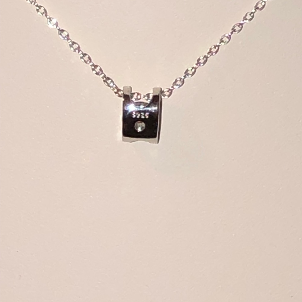 0.8 Carat Solitaire Pendant White Moissanite Diamond 925 Silver Necklace - Picture 8 of 10